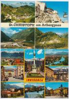 4 db MODERN osztrák (tiroli) megíratlan városképes lap / 4 MODERN unused Austrian (Tirol) town-view postcards