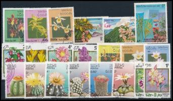 1982-1997 Flowers 58 stamps 1982-1997 Virág motívum 58 klf bélyeg, közte sorok