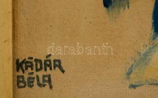 Kádár jelzéssel: Női akt. Olaj, karton, üvegezett keretben, 40×31 cm