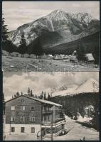 3 db MODERN városképes lap a Tátráról, 3 kisméretű kártyával / 3 MODERN town-view postcards of Tatra...
