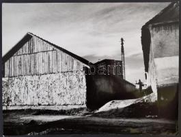 cca 1975 Vincze János (1922-1998) nagyméretű kecskeméti városképei, 3 db vintage fotóművészeti alkot...