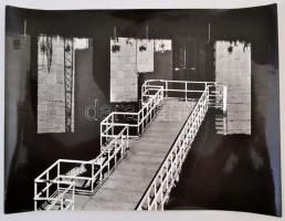 cca 1978 Gebhardt György (1910-1993) nagyméretű, budapesti városképei, 4 db vintage fotó, három feli...