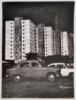 cca 1978 Gebhardt György (1910-1993) nagyméretű, budapesti városképei, 4 db vintage fotó, három feli...