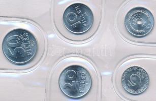 1988. 2f-20Ft 9klf "Magyar Népköztársaság" forgalmi érméi világoskék műbőrtokban T:1
Adam...