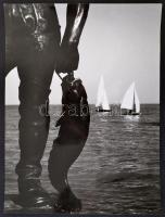 cca 1978 Gebhardt György (1910-1993): Vízi tájkép, feliratozott, vintage fotóművészeti alkotás, 39x29 cm