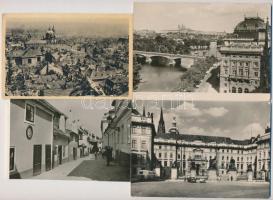 Praha, Prag - 4 db MODERN városképes lap / 4 MODERN town-view postcards