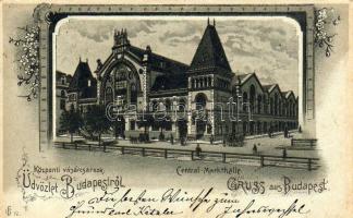 Bp. Markthalle 1899 Litho (EK)