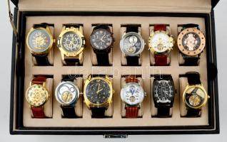 Nagy replika óragyűjtemény: 79 db különféle karóra replika (köztük Breitling, Mont Blanc, Rolex, stb...
