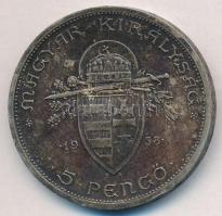 1938. 5P Ag "Szent István" T:1-,2 apró ph., patina
Adamo P8.1