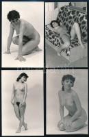 cca 1972 Szolidan erotikus fényképek, 13 db vintage fotó, 9x14 cm / 13 erotic photos, 9x14 cm