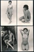 cca 1972 Szolidan erotikus fényképek, 13 db vintage fotó, 9x14 cm / 13 erotic photos, 9x14 cm