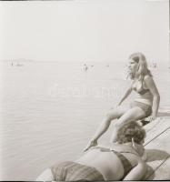 1968 Balatoni felvételek, 26 db szabadon felhasználható vintage negatív, 6x6 cm