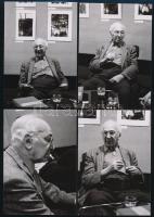 cca 1981 André Kertész fotóművész kiállítása megnyitóján Budapesten, a Váci utcai Fotógalériában, 21 db vintage negatív mai nagyítása, 9x13 cm
