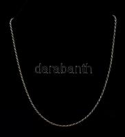 Ezüst(Ag) vékony kettős szemű nyaklánc, jelzett, h: 45 cm, nettó: 3,8 g