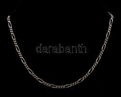 Ezüst(Ag) figaro nyaklánc, jelzett, h: 40 cm, nettó: 10 g