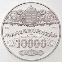 2014. 10.000Ft Ag "90 éves a Magyar Nemzeti Bank" (24,01g/0.925) T:PP
