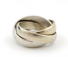 Ezüst(Ag) Trinity gyűrű, jelzett, méret: 55, nettó: 10 g
