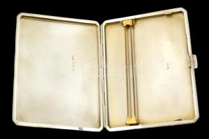 cca 1920 Angol ezüst(Ag) cigarettatárca díszdobozban. Hibátlan, szép állapotú Birmingham, Joseph Glo...