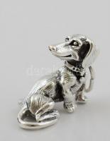 Ezüst(Ag) kutya függő, jelzett, 3x2,5 cm, nettó: 21,8 g