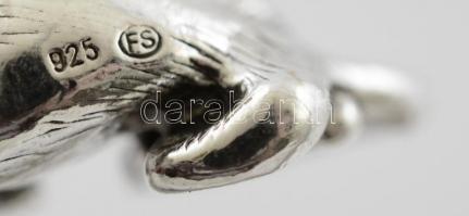 Ezüst(Ag) kutya függő, jelzett, 3x2,5 cm, nettó: 21,8 g