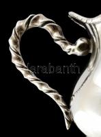 Csavart fülű ezüst(Ag) tejkiöntő, jelzett, m: 7 cm, nettó: 101,9 g / Silver milk jar