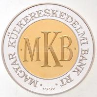 Lebó Ferenc (1960-) 1997. "Magyar Külkereskedelmi Bank Rt. " Ag emlékérem eredeti dísztokb...