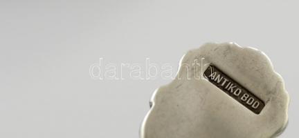 Rüdesheim zománcozott ezüst(Ag) díszkanál, jelzett  / Rüdesheim enameled silver spoon, h: 8,8 cm, br...