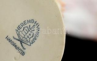 Herendi békás fiú, kézzel festett, jelzett, hibátlan, 8×10 cm