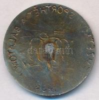1938. "IV. Nemzetközi Sporthét a Balatonon" ezüstözött fém jelvény (29mm) T:2 tűhiány