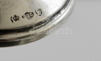 Ezüst(Ag) tojástartó, jelzett, m: 7,5 cm, d: 4,5 cm, nettó: 24,6 g
