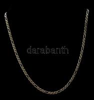 Ezüst(Ag) figaro nyaklánc, jelzett, h: 56 cm, nettó: 11,6 g  / Silver necklace 56 cm 11,6 g