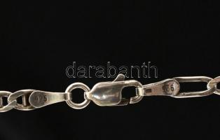 Ezüst(Ag) figaro nyaklánc, jelzett, h: 56 cm, nettó: 11,6 g  / Silver necklace 56 cm 11,6 g