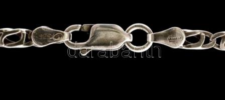 Ezüst(Ag) fantázia szemű nyaklánc, jelzett, h: 51 cm, nettó: 9,9 g  / Silver necklace 51 cm, 9,9 g