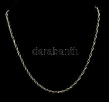 Ezüst(Ag) vékony walles nyaklánc, jelzett, h: 46 cm, nettó: 7 g