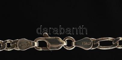 Ezüst(Ag) figaro nyaklánc, jelzett, h: 54,5 cm, nettó: 12,4 g  / Silver necklace 54,5 cm 12,4 g