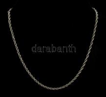 Ezüst(Ag) triplaszemes nyaklánc, jelzett, h: 46 cm, nettó: 9,5 g