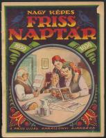 1939 Nagy Képes Friss Naptár. Bp., Hazai Hirlapkiadó Rt., kissé szakadt papírborítóval.