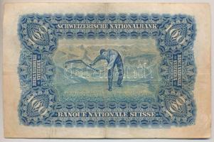 Svájc 1938. 100Fr T:III
Switzerland 1938. 100 Franken C:F
Krause 35