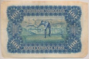 Svájc 1939. 100Fr T:III
Switzerland 1939. 100 Franken C:F
Krause 35