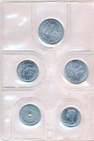 1984. 2f-20Ft 10klf "Magyar Népköztársaság" forgalmi érméi karamel színű műbőrtokban T:1
...