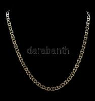 Ezüst(Ag) lapos tojásszemes nyaklánc, jelzett  / Silver necklace, h: 46  cm, nettó: 12,8 g