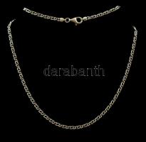 Ezüst(Ag) duplán fonott szemű nyaklánc, jelzett  / Silver necklace, h: 59,5  cm, nettó: 14,4 g