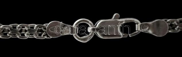 Ezüst(Ag) duplaszemes nyaklánc, jelzett / Silver necklace, h: 41 cm, nettó: 5,6 g