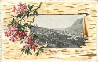 Mostar, floral litho V. Pacher & Kisic Kunstanstalt No. 1287., 'Kommando des K.u.K. Festungsspitals In Mostar' s: E. Döcker (EB)