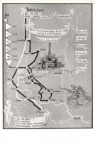 1941 Előre az 1000 éves határokig! Hiszekegy. M. Kir. 1. Honvéd gépvontatású könnyű tüzér osztály, hadtérkép / WWII Hungarian military map, irredenta (EK)
