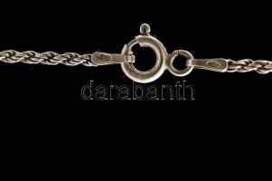 Ezüst(Ag) vékony walles nyaklánc, jelzett / Silver necklace, h: 43  cm, nettó: 3,8 g