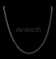 Ezüst(Ag) ovális szemű nyaklánc, jelzett / Silver necklace, h: 45,5 cm, nettó: 4,8 g