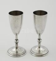 Ezüst(Ag) lengyel 2 db kupica, jelzett, m: 7,5 cm, nettó: 46,9 g