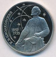 Szovjetunió 1987. 1R Cu-Ni "Konsztantyin Ciolkovszkij születésének 130. évfordulója" T:PP kis patina Soviet Union 1987. 1 Rouble Cu-Ni "120th Anniversary - Birth of Constantin Tsiolkovsky" C:PP small patina