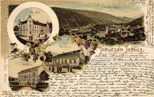 Trencsén-Teplitz 1899 C Litho win Riß